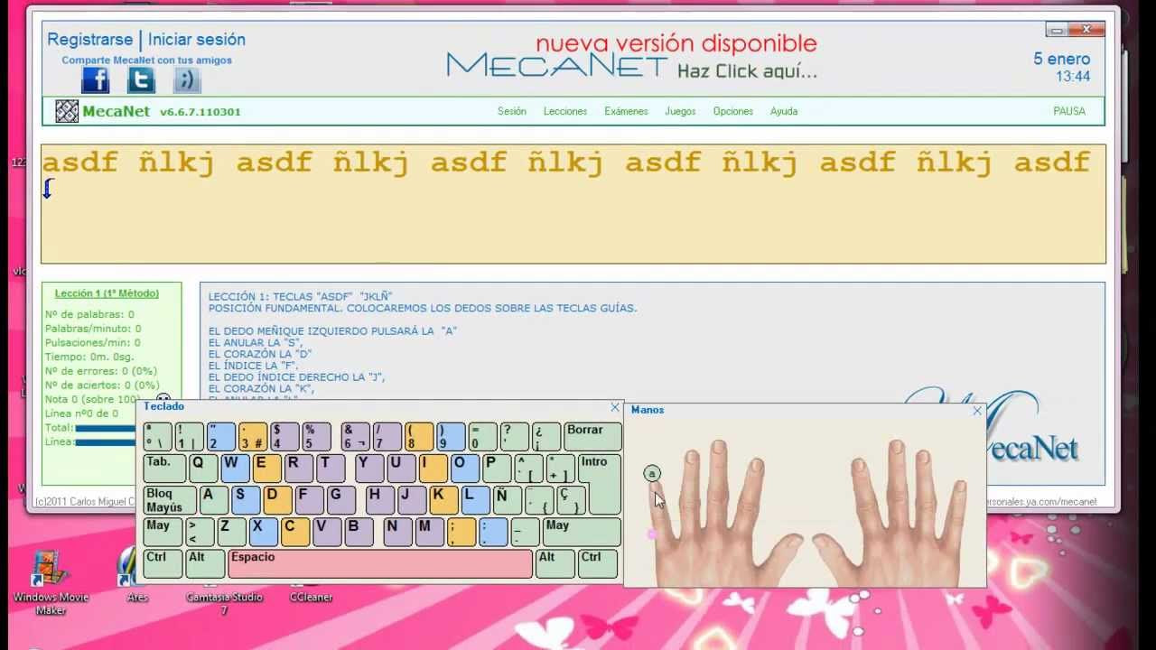 Improve your typing speed with MecaNet.