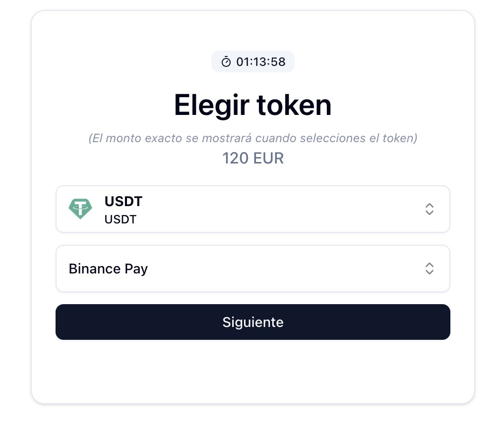 Live Demo de crypto swapping.